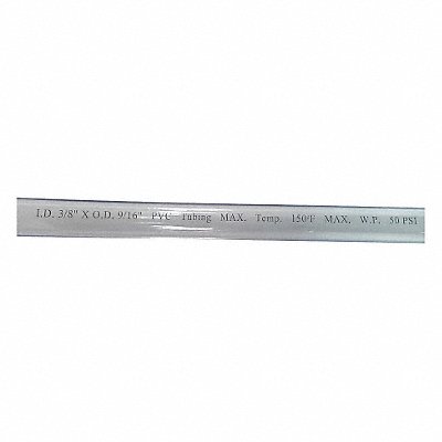 GRAINGER 4EGV2 Tubing 3/8 I.D. 100 ft Clear Flexible