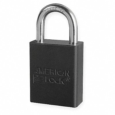 AMERICAN LOCK A1105BLK D1916 Lockout Padlock KD Black 1-7/8 H