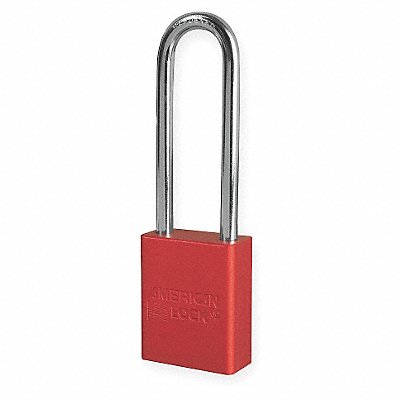 AMERICAN LOCK A1107KARED D8965 Lockout Padlock KA Red 1-7/8 H