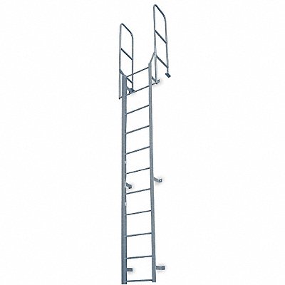 COTTERMAN F10WC1 Fixed Ladder Walk Through 12 ft 8 In H Steel