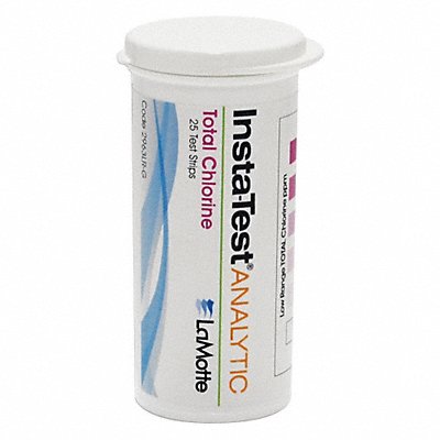 LAMOTTE 2963LRG Test 3inL 0-10 ppm Total Chlorine PK25