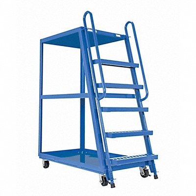 GRAINGER SPSHF2852 Stock Picking Ladder Cart 63-1/2 in H