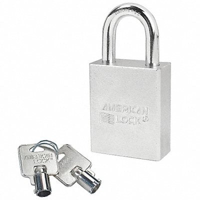 AMERICAN LOCK A7200KA Keyed Padlock 3/4 in Rectangle Silver