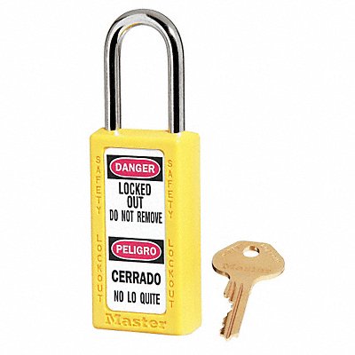 MASTER LOCK 411Yellow D1948 Lockout Padlock KD Yellow 3 H