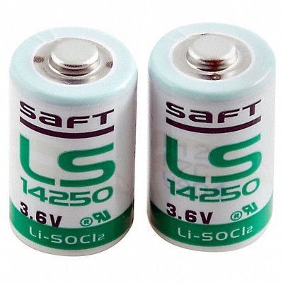 SAFT LS14250BA Battery Lithium Size 1/2 AA 3.6VDC PK2
