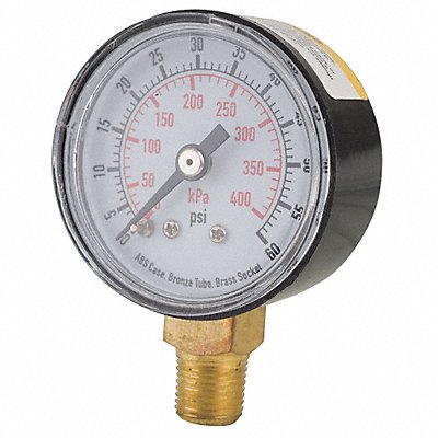 GRAINGER 4FLR1 D1334 Pressure Gauge Test 1-1/2 In
