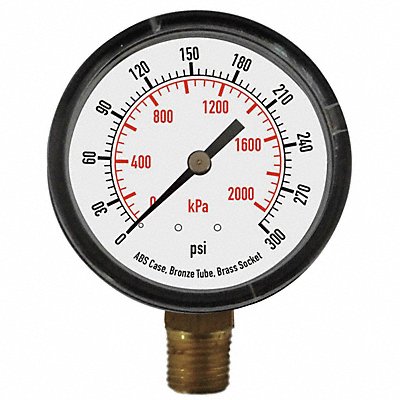 GRAINGER 4FLR5 D1334 Pressure Gauge Test 1-1/2 In