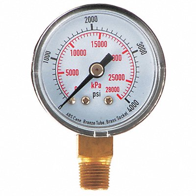 GRAINGER 4FLT2 D1334 Pressure Gauge Test 1-1/2 In