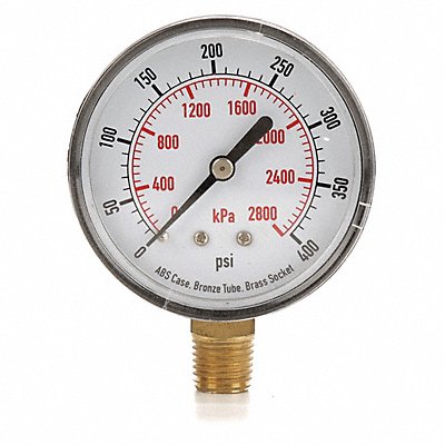 GRAINGER 4FLW4 D1343 Pressure Gauge Test 2-1/2 In