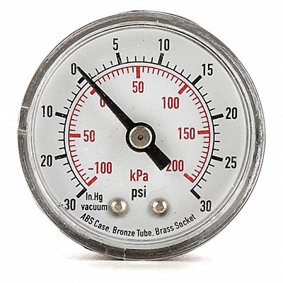 GRAINGER 4FLZ3 D1335 Compound Gauge Test 1-1/2 in.
