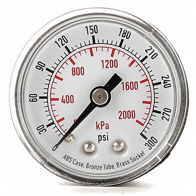 GRAINGER 4FMA1 D1335 Pressure Gauge 0to300 psi 0to2000 kPa