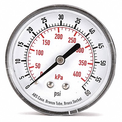 GRAINGER 4FME4 D1344 Pressure Gauge Test 2-1/2 In