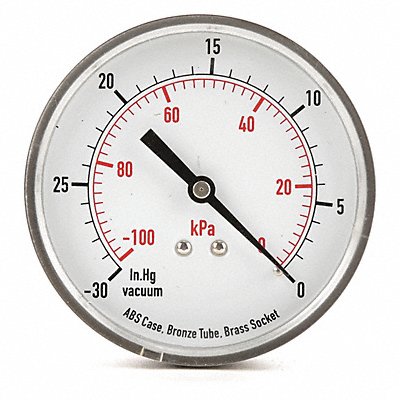 GRAINGER 4FMF8 D1349 Vacuum Gauge Test 3-1/2 In