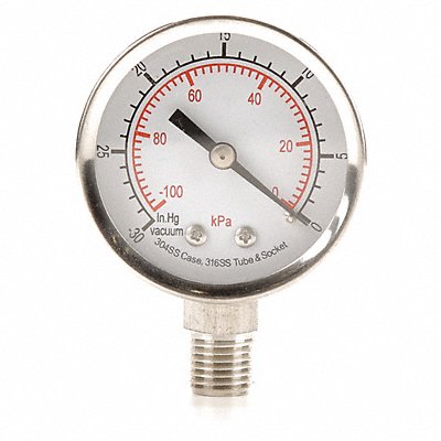 GRAINGER 4FMK3 D1357 Vacuum Gauge Test 2 In