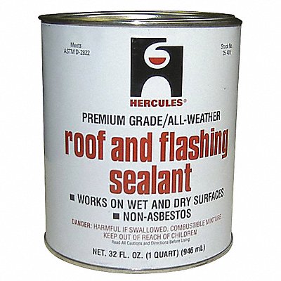 HERCULES 25405 Roof Flashing Sealant Black 1 Qt