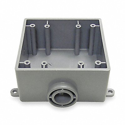 CANTEX 5133382 Weatherproof Box 2Gang 1 in Hub PVC