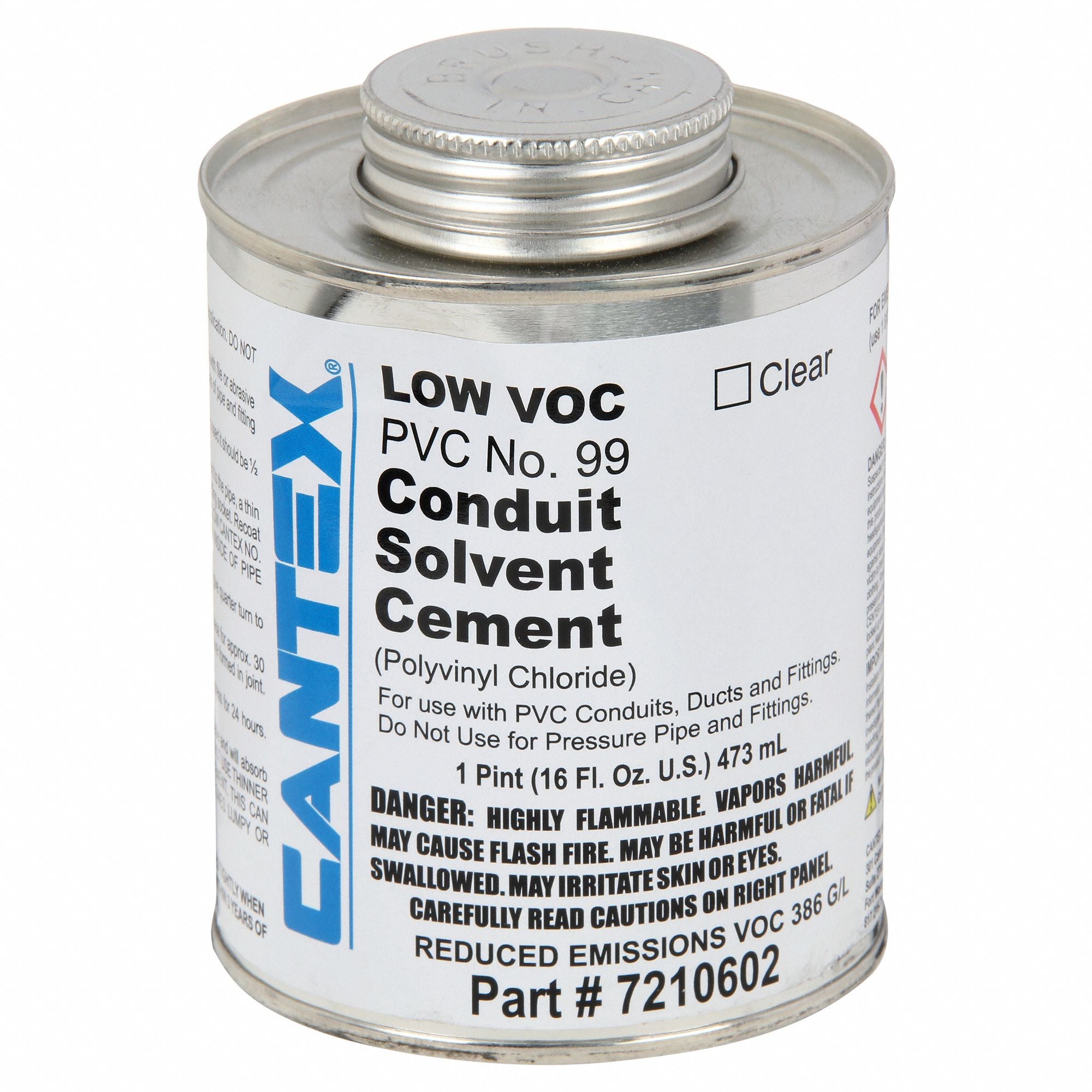 CANTEX 7210602 Cement Low VOC 16 Oz Clear