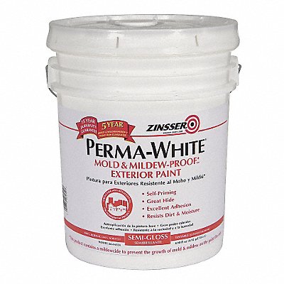 ZINSSER 3100 Paint Latex Acrylic White 5 gal.