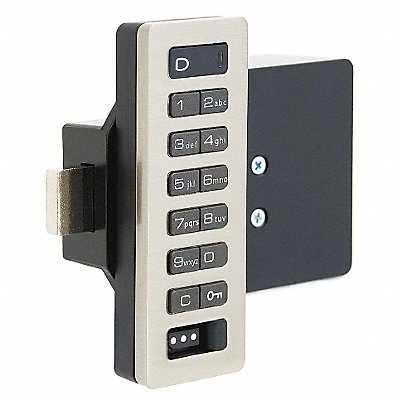 DIGILOCK ATV6190101GR01 Electronic Lock Brushed Nickel 12 Button