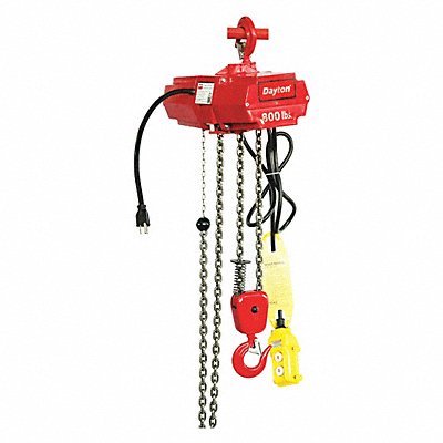 DAYTON 2GTD5 Electric Chain Hoist 800 lb 20 ft.