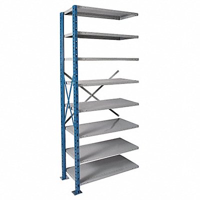 HALLOWELL AH57131807PB Metal Shelving Cap 450 lb 18inx84inx48in