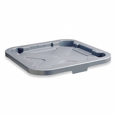 RUBBERMAID COMMERCIAL PRODUCTS FG353900Grey Garbage Can Top Flat Snap-On Closure Grey