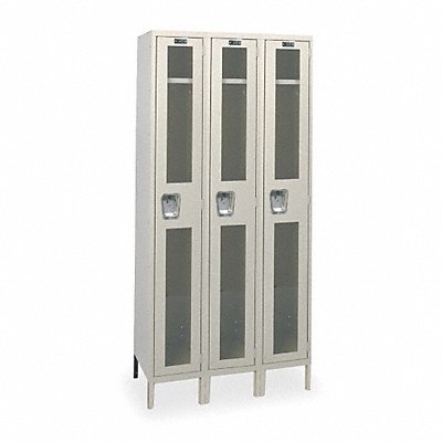 HALLOWELL USV32881APT Wardrobe Locker 1x3Locker Tan 78 x36 x18 Assm