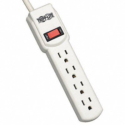 TRIPP LITE TLP404 Surge Protector Strip 4 Outlet Gry