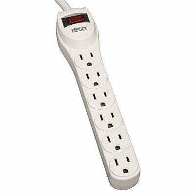TRIPP LITE TLP602 Surge Protector Strip 6 Outlet Gry