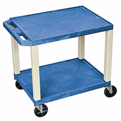 GRAINGER WT26BU Utility Cart 200 lb Load Cap. Resin