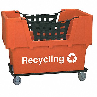 GRAINGER N1017261ORANGERECYCLE Cube Truck LLDPE Orange 23.0 cu ft.