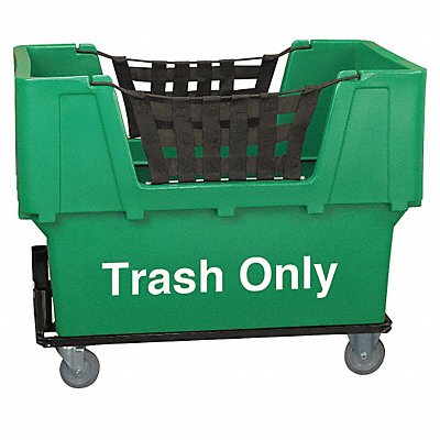 GRAINGER N1017261GREENGarbage Cube Truck LLDPE Green 23.0 cu ft.