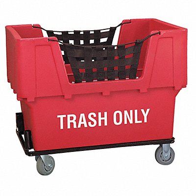 GRAINGER N1017261REDGarbage Cube Truck LLDPE Red 23.0 cu ft.
