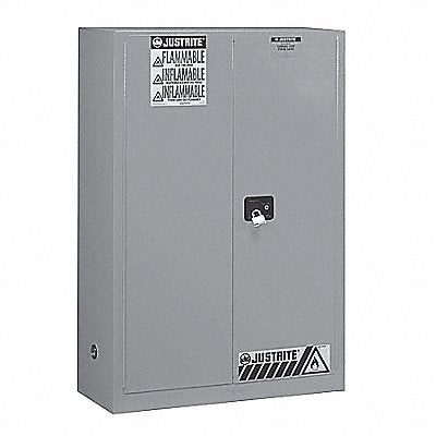 JUSTRITE 894503 Flammable Safety Cabinet 45 gal Grey