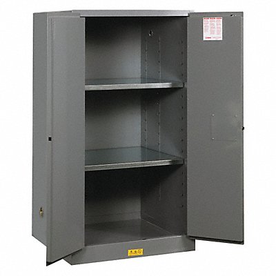 JUSTRITE 896003 E4577 Flammable Safety Cabinet 60 gal Grey