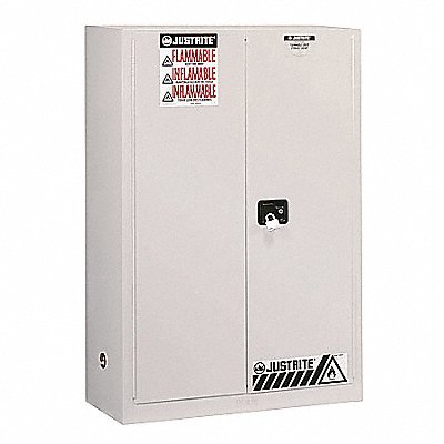 JUSTRITE 896025 E4580 Flammable Safety Cabinet 60 gal White