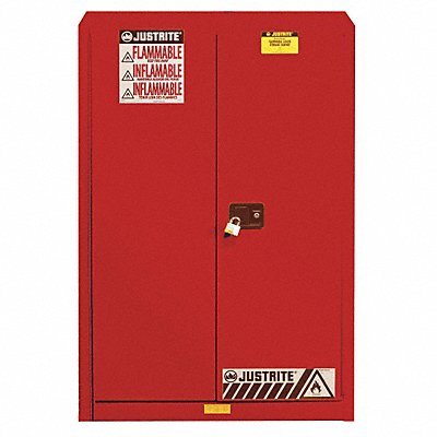 JUSTRITE 894521 E4579 Paints and Inks Cabinet 45 gal Red
