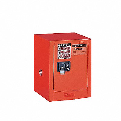 JUSTRITE 891201 E4583 Flammable Safety Cabinet 12 gal Red