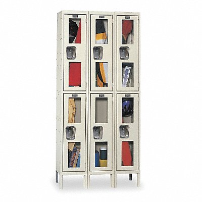 HALLOWELL USV32882APT Wardrobe Locker 2x3Locker Tan 78 x36 x18 Assm