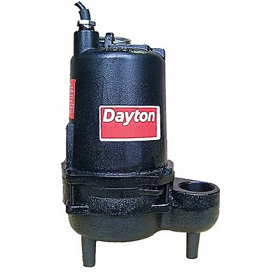 DAYTON 4HU80 SewageEjectorPump 20ft 0.5hp 120VAC