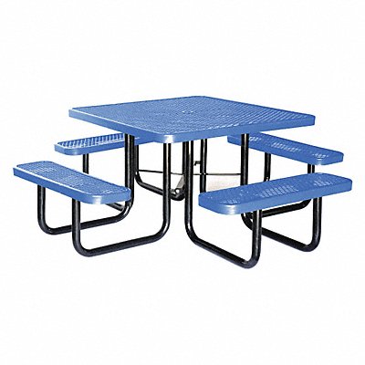 GRAINGER 4HUR1 E0148 Picnic Table 80 W x80 D Blue