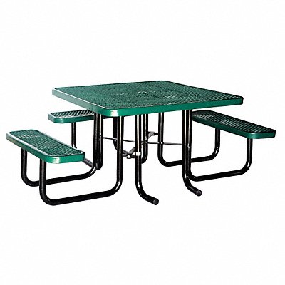 GRAINGER 4HUR4 E0149 Picnic Table 80 W x75 D Green