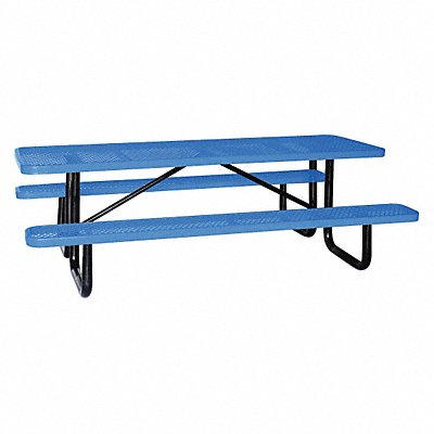 GRAINGER 4HUR7 Picnic Table 96 W x62 D Blue