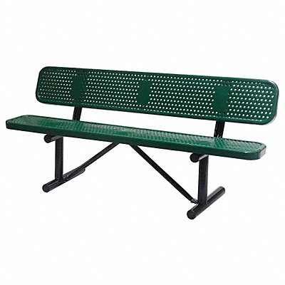 GRAINGER 4HUU3 E5610 Outdoor Bench 72 in L 31 in H GRN