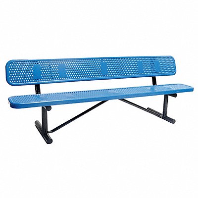 GRAINGER 4HUU4 E5611 Outdoor Bench 96 in L 31 in H BLU