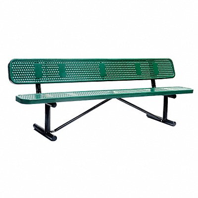 GRAINGER 4HUU5 E5611 Outdoor Bench 96 in L 31 in Grn Prtbl
