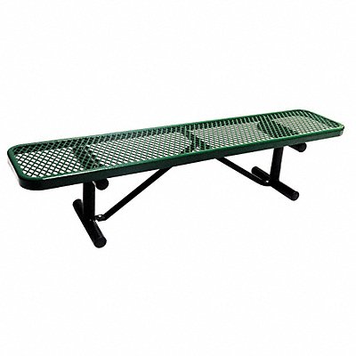 GRAINGER 4HUU7 E5612 Outdoor Bench 72 in L 16-3/8 in H Grn
