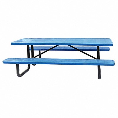 GRAINGER 4HUW2 E5619 Picnic Table 96 W x62 D Blue