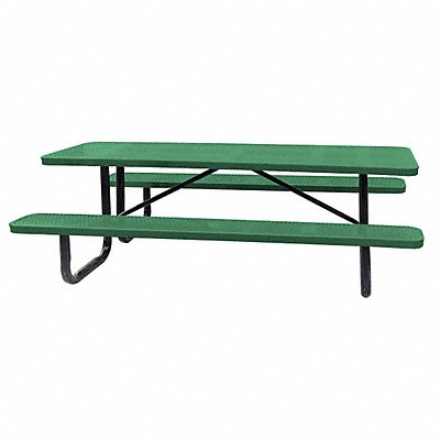 GRAINGER 4HUW3 E5619 Picnic Table 96 W x62 D Green