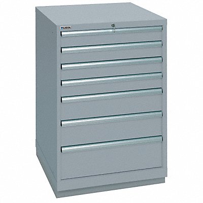 LISTA SC090702AFTKALG Modular Drawer Cabinet 41-1/2 H 7 Drwr Light Grey